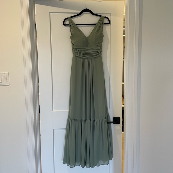 Morilee V-Neck Ruched Dress - Picture 5 of 6